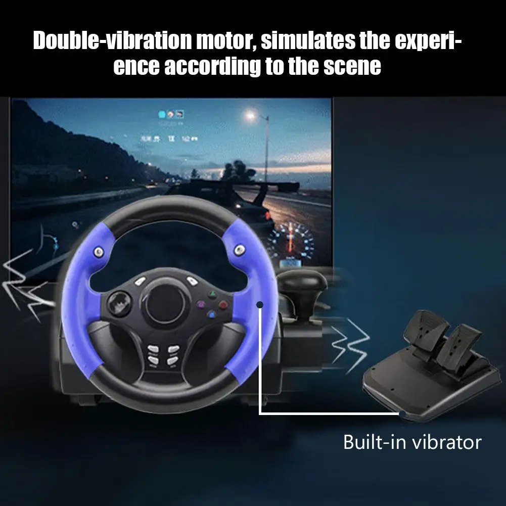 7 in 1 Rotate 270 degrees For PS4 PS3 PC XBOX-ONE XBOX-360 Switch Android Game Steering Wheel Comfortable Large Diameter