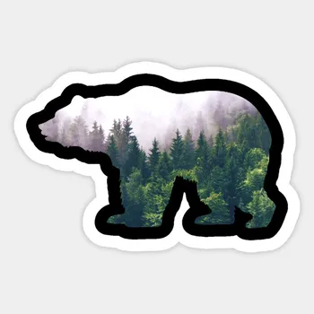 

1PCS Cartoon Bear Sticker For Trolley Backpack Table PVC Skateboard motorcycle helmet Car Styling Car Accessories