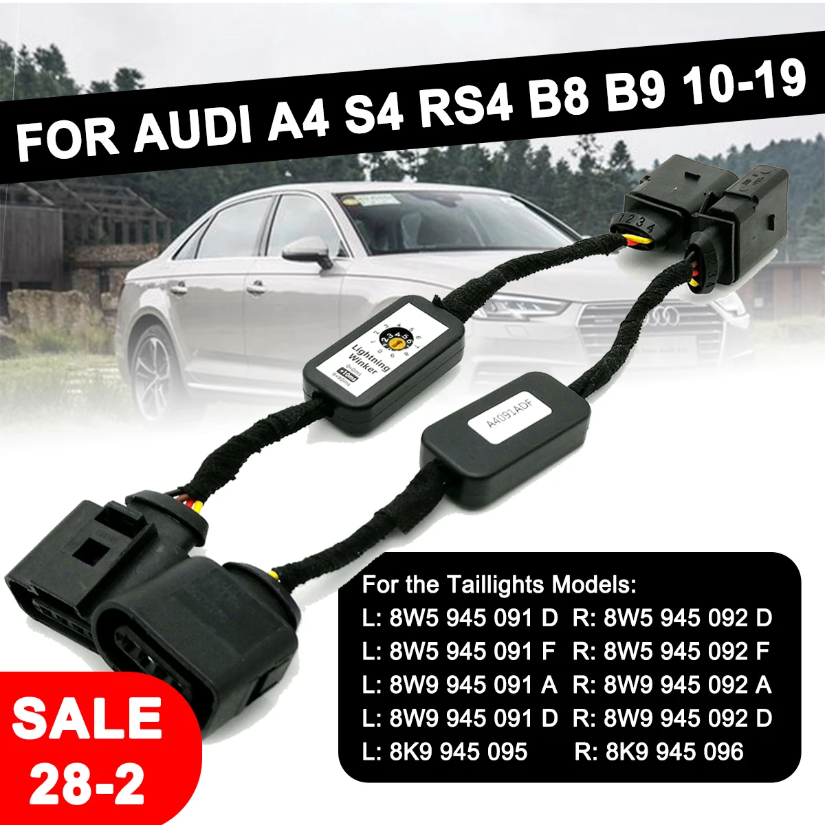 

LED Taillight Add-on Module Wire Dynamic Turn Signal Indicator For Audi A6 S6 RS6 4G C7 Sedan,A3 8V,A4 S4 RS4 B8 B9,A5 S5 RS5,A8