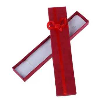 

Dark Red Rectangular Jewellery Necklace Case Cardboard Gift Holder Box