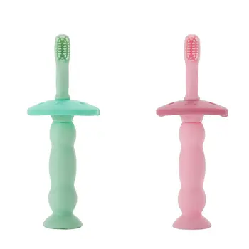 

Baby Cartoon Bear Toothbrush Infant Brushing Teeth Training Safety Cover Design Soft Healthy Silicone Toddler Oral Care 094F
