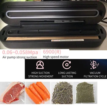 

Vacuum Sealer Packing Sealing Machine Best Portable Food Vaccum Sealer Kitchen Packer with 10pcs Vacuum Bag for Food Saver
