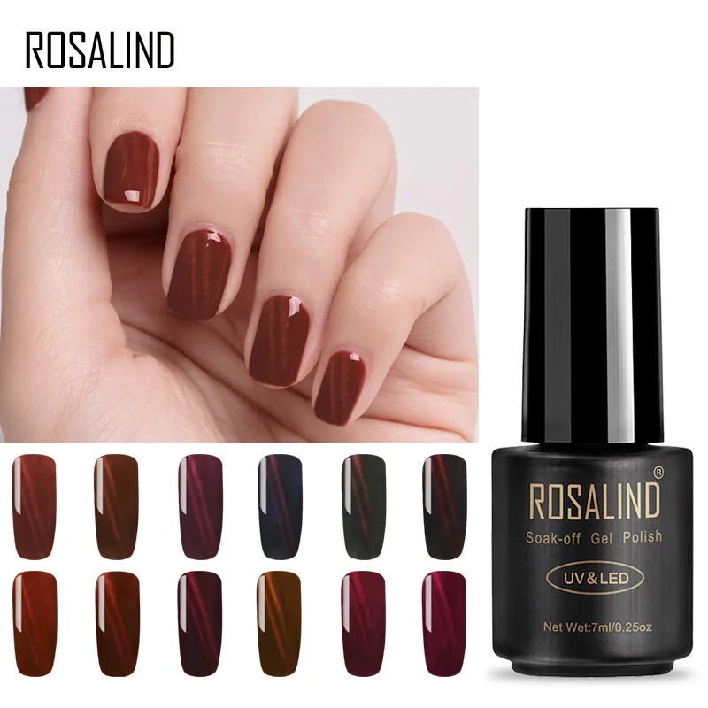 

ROSALIND New Red Line Cat Eye Nail Glue 5D Phototherapy Glue Environmental Protection Does Not Fade Nail Gel Polish