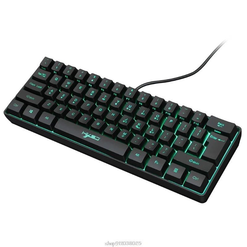 Игровая клавиатура HXSJ V700 USB-подсветка 61 клавиша RGB-подсветка для геймеров PUBG Mar18 |