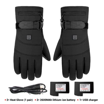 

Waterproof Motorcycle Gloves Heated Guantes Moto Heating USB Hand Warmer Electric Thermal Heated Gloves Battery Powered Gloves