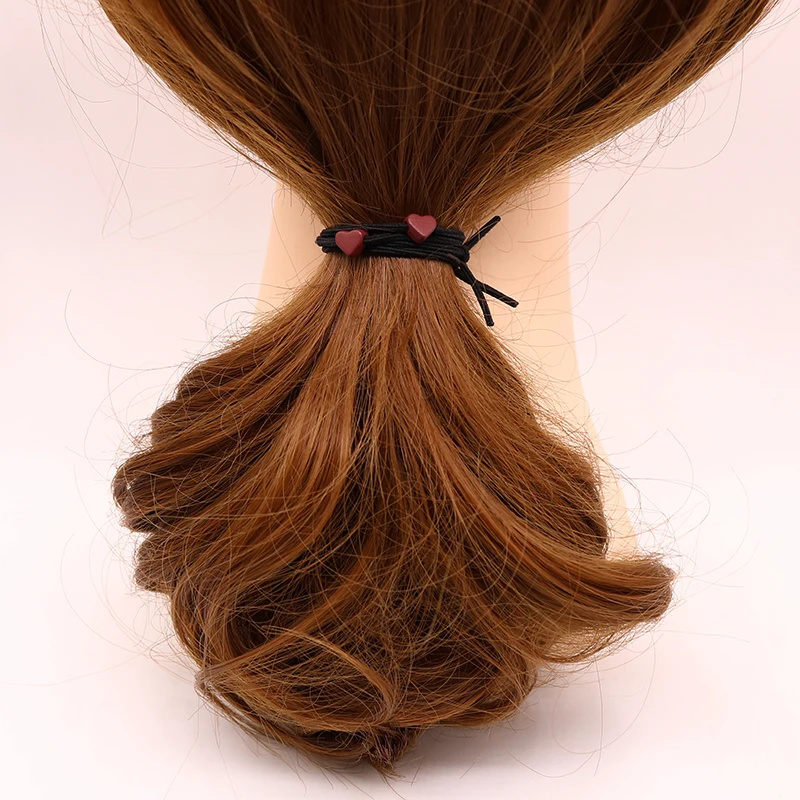 Small Love Black Popular Solid Elastic Hair Bands Wine red Headband Women Rubber Band Lady Letters Hair Accessories Scrunchie