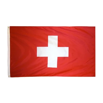 

Flaglink 3x5fts 90*150cm white cross ch che Switzerland flag of swiss