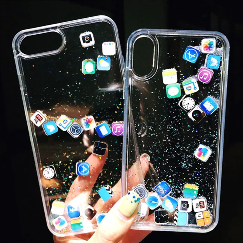 Для Samsung Galaxy S8 S9 S10 S20 Plus Note 8 9 10 A50 A51 A70 A71 Quicksand Flash App текущая жидкость для Iphone 6 7 XR 11 |