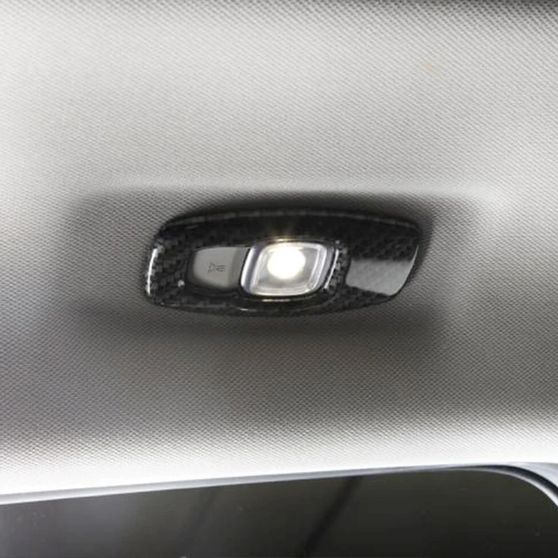 

For Renault Kadjar 2015 2016 2017 2018 ABS Carbon Fibre Car rear reading Lampshade read light Cover Trim car accessories 2pcs