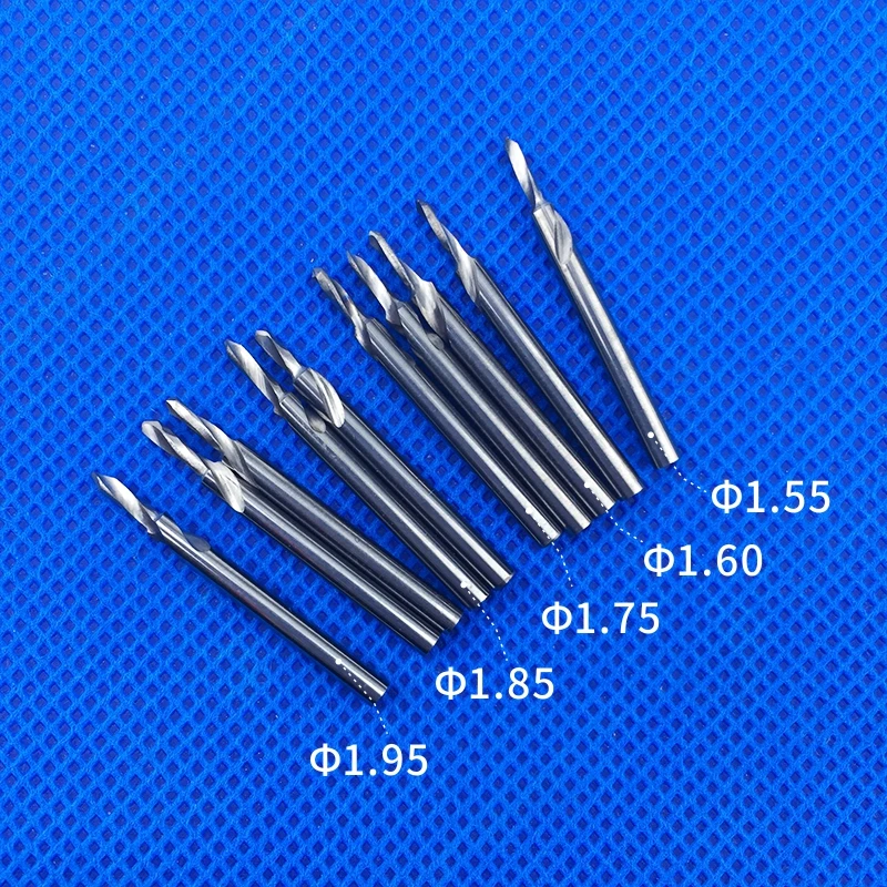 2pcs Dental Lab Tungsten Steel Carbide drill bur Teeth Bits Pindex 1.55