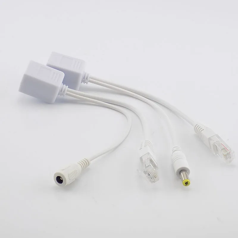 10 пар 12 в кабель адаптер POE Rj45 POE сплиттер инжектор комплект питания разделитель жил кабеля Combiner Cctv аксессуары E14