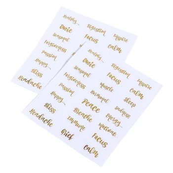 

5 Sheets Label Tags Decal Tags Creative Self-adhesive Oil Bottle Label for Glass Pot Container Bottles