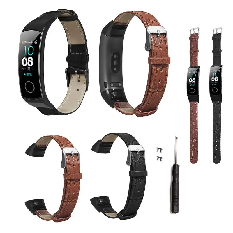 Сменный износостойкий кожаный ремешок для наручных часов для huawei Honor Band 5/4 аксессуары для браслетов