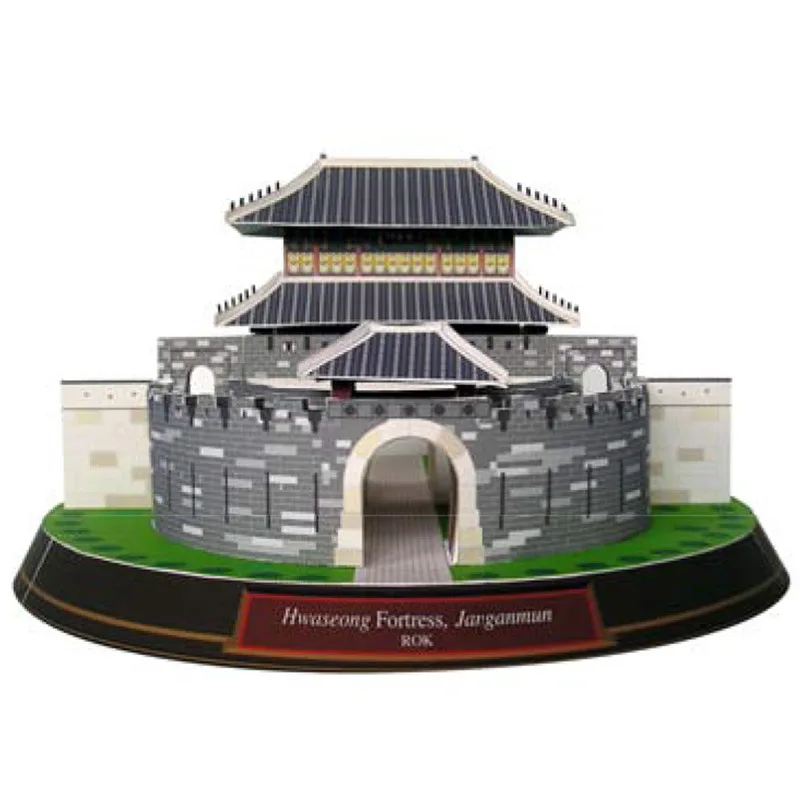 South Korea Huacheng World Name Architecture Model Paper Model Handmade DIY Handmade Homework