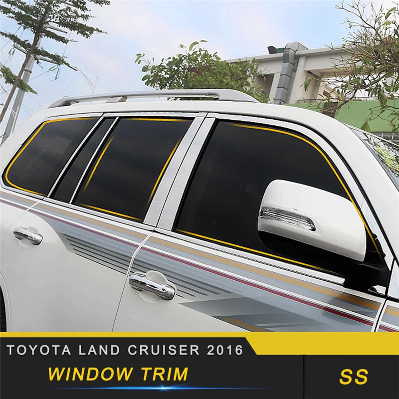 Для Toyota Land Cruiser, автомобильный Стайлинг, двери, ворота, окна, крышка, рамка, отделка, наклейка, внешние аксессуары