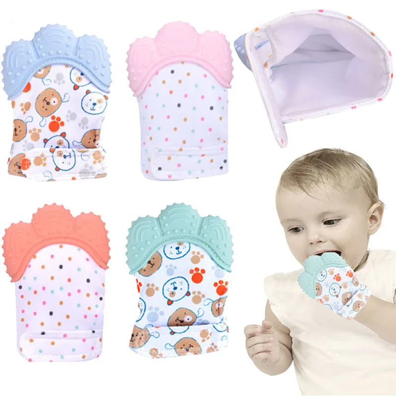 Silicone Baby Teether Pacifier Glove Silicone Chew Baby Teething Toys