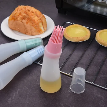 

Kitchen BBQ Supplies Silicone Barbecue Oil Brush Baking Brushes Liquid Oil Pen Brush Cake Bread Baking Brush Oil Bottle