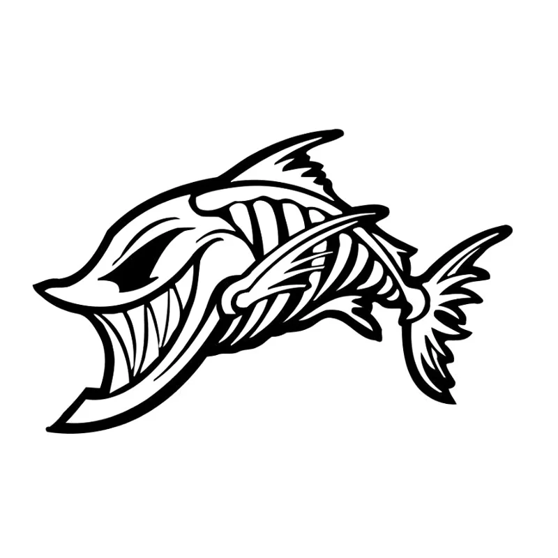 

Car Sticker Piranha Car Shaped PVC Sticker Decoration Black/silver 15.8cm * 10.1cm