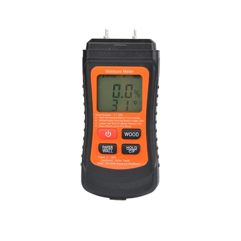 

Digital Wood Moisture Meter Paper Humidity Tester Wall Hygrometer Timber Damp Detector LCD Display