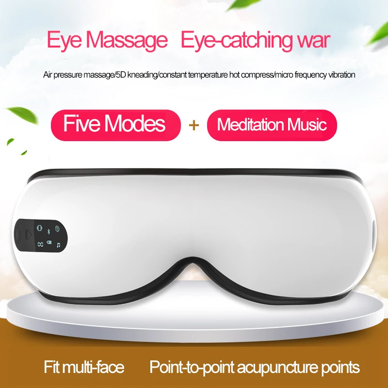  Electric Wireless Vibration Eye Massager Relieve Eye Fatigue eyesight improvement Smart Music Eye M - 4000437632279