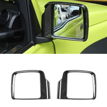 

Rearview Mirror Rain Eyebrow Decoration for Suzuki Jimny 2019 2020 ABS Carbon Fiber Chrome Red Car Exterior Accessories Styling