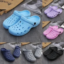 Пара, женские туфли-сабо, обувь с вырезами, мужская пляжная обувь, светильник сандалии домашние тапки, уличные летние болотные кроссовки, обувь для отдыха, большие размеры