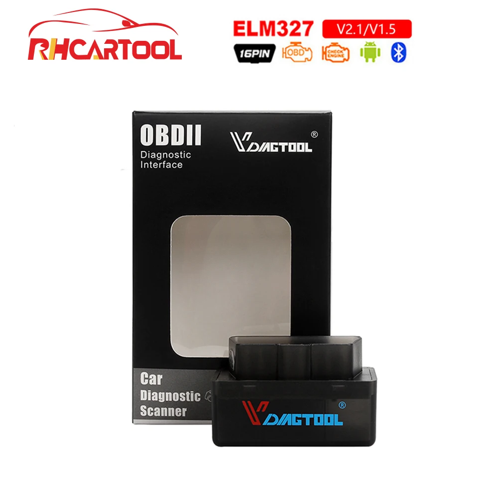OBD2 автомобильный диагностический инструмент Супер Мини ELM327 V1.5 v2.1 Bluetooth