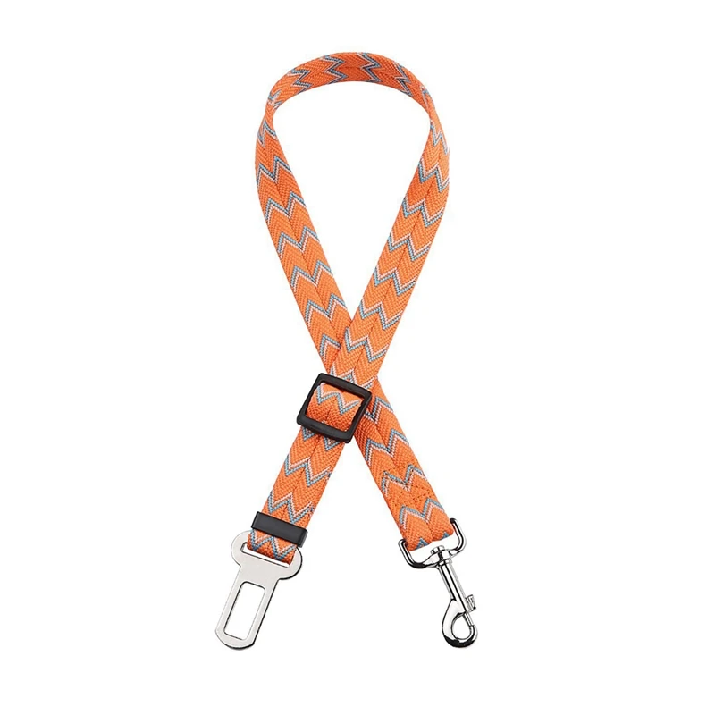 OR Adjustable Practical Dog Cat Pet Car Safety Seat Belt Leash Seat Belt Harness Restraint Collar Leads Travel Clip - Название цвета: OR