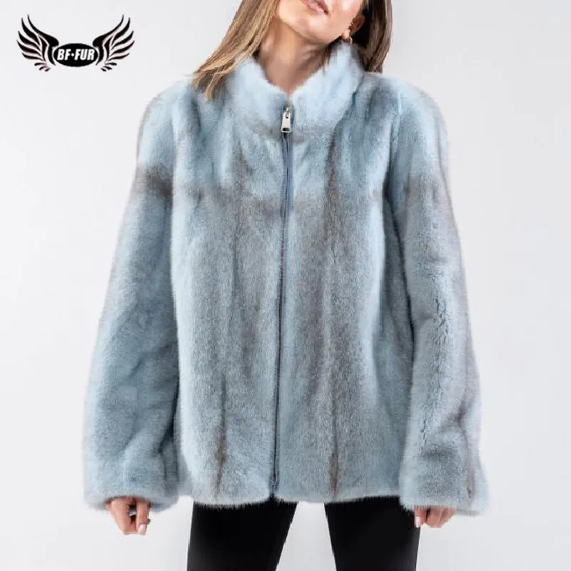 

Natural Wholeskin Mink Fur Jacket For Women Fashion Warm Real Mink Fur Coats Stand Collar Plus Size Woman Fur Coats Outwear 2020