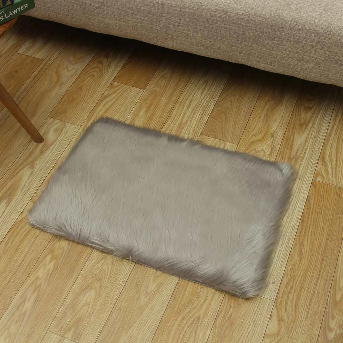 light grey Мягкий искусственный мех шерсть для гостиной диван ковер плюшевые ковры покрывало для спальни матрас Рождество двери окна круглые ковры Ковры - Цвет: light grey