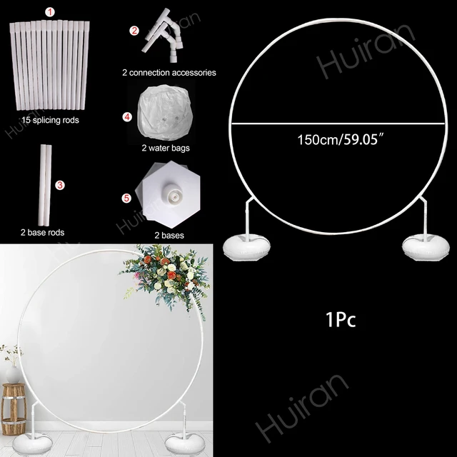 Balloon Circle Arch Balloon Holder Stand Support for Birthday Wedding Party Decorations Baby Shower Balloon Column Accessories 1.5M Bracket