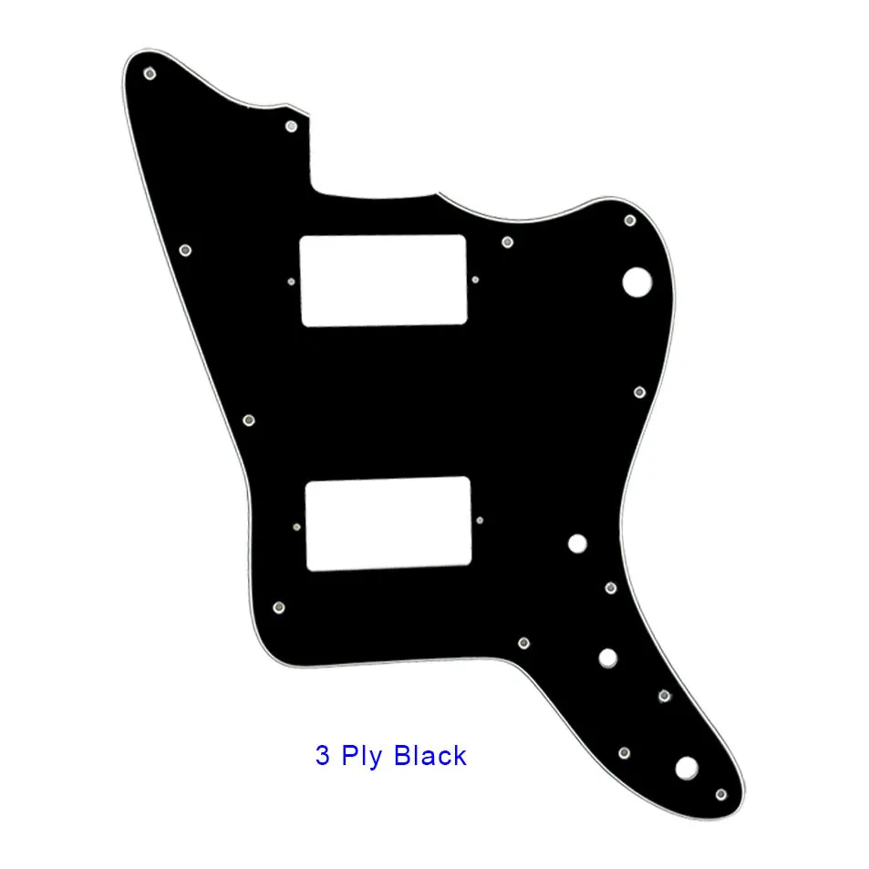 Pleroo Great Pickguard для 13 винтовое отверстие без отверстия сверху слева Япония Jazzmaster Гитара Pickguard с PAF Humbucker без моста - Цвет: 3 Ply Black