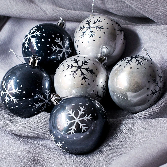 

6Pcs/lot Multicolor Plastic Ball Christmas Tree Ornaments Hanging Pendants Craft New Year Xmas Decor Home Party Decoration 62602