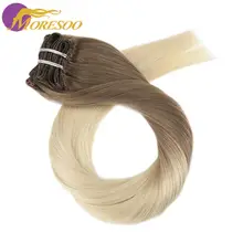 Best Price Moresoo Clip in Hair Extension Full Head Ombre Color 7PCS 100g 16-24inch Machine Remy 100% Real Human Hair Best Price Moresoo Clip in Hair Extension Full Head Ombre Color 7PCS 100g 16-24inch Machine Remy 100% Real Human Hair