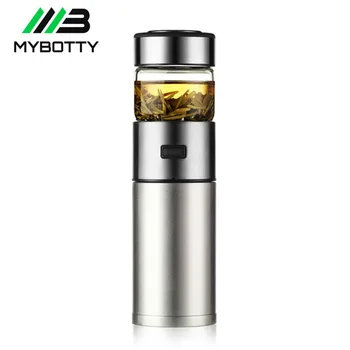 

MYBOTTY 570ml Stainless Steel Thermos Bottle Separation Of Tea Filter Bottle Tea Vaccum Flasks With Tea Insufer For Office