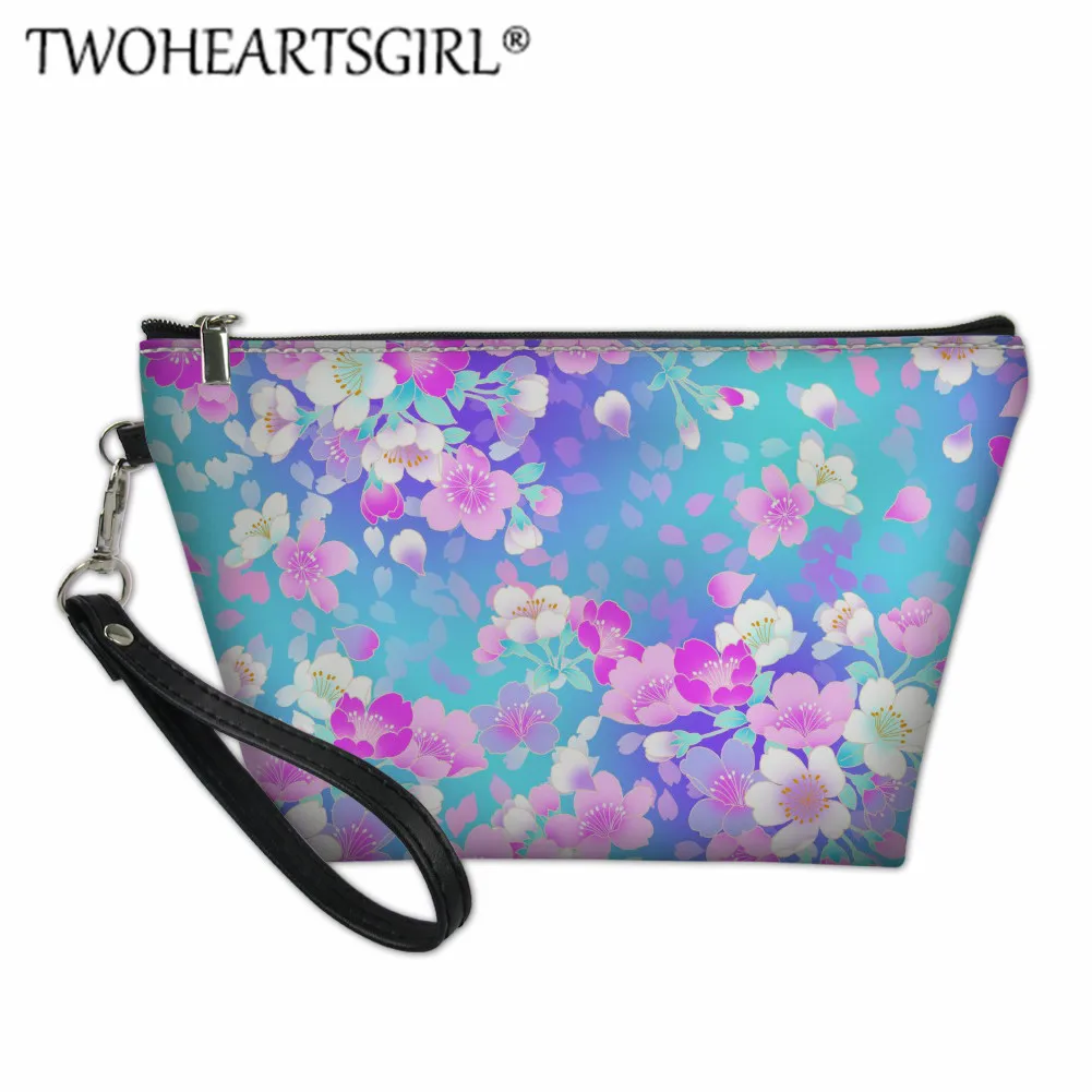 Z4383Z8 Twoheartsgirl Hibiscus косметичка дорожный кейс для косметики для женщин на молнии Макияж банный Органайзер сумка для хранения туалетные принадлежности, мытье красоты - Цвет: Z4383Z8