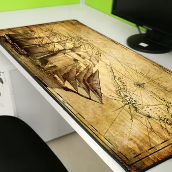 

Yuzuoan Navigation Map Custom Mousemat Keyboard Desktop Game Laptop Mouse Pad Large Lock Non-slip Mousepad