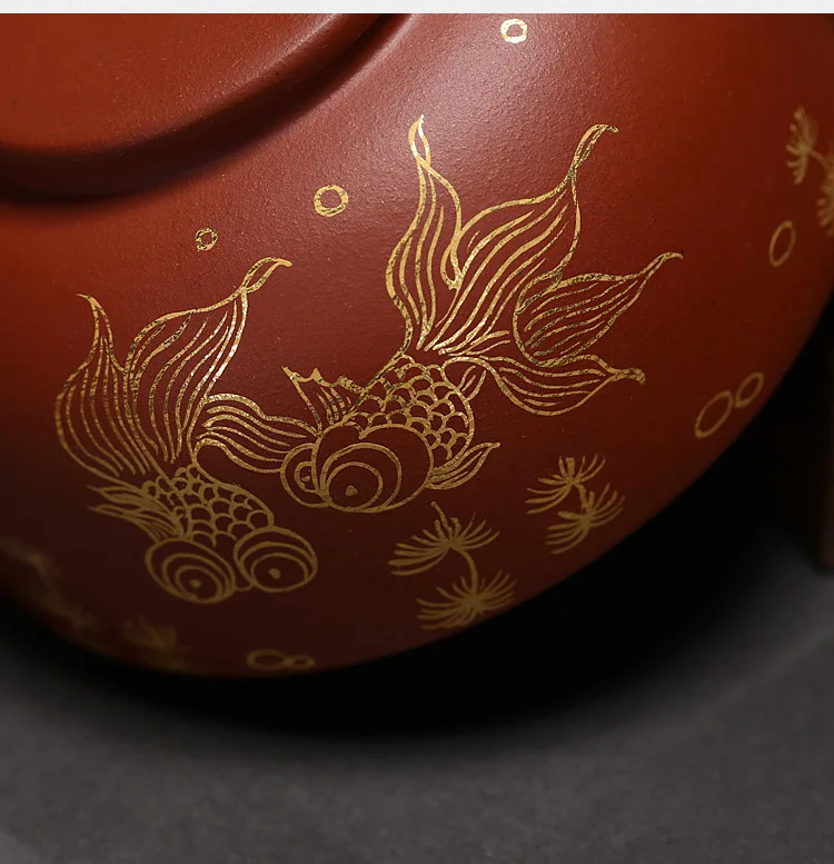 Yixing Clay Tea Set Raw Ore Plain Cement Gold Foil Pot Cutter Mud jack&alin lan hu Entirely Handmade Teapot Famous a Generation