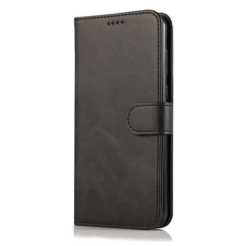 Черный Флип кошелек ТПУ кожа мягкая сумка huawei P30 P30 Pro P30 lite P20 P20 Pro P20 Lite mate 20 mate Lite Nova 4 Чехол - Цвет: Черный