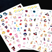 Новейший CA-39 40 41 Salor Moon дизайн для девочек 3d стикер для ногтей задний клей DIY наклейки для ногтей инструменты для украшения