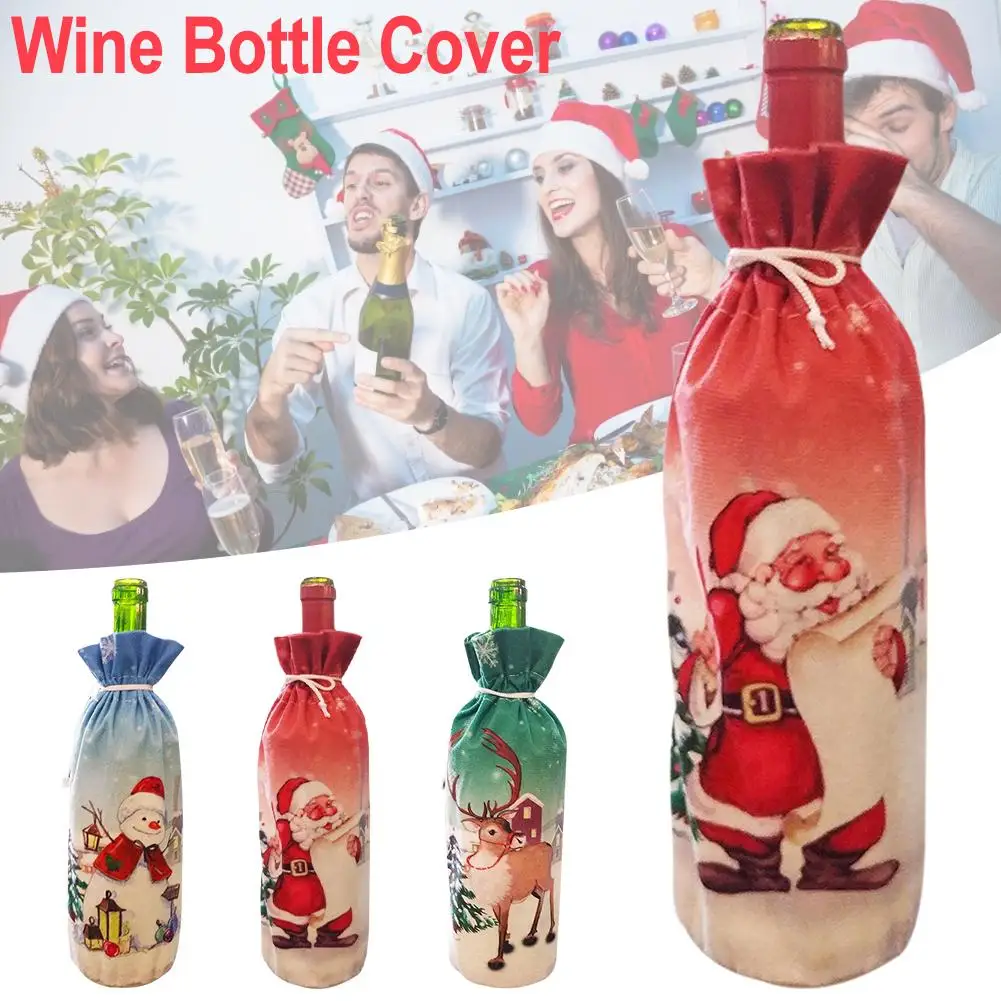 2019 Рождественская бутылка Комплект Санта Снеговик Олень Отель Ресторан