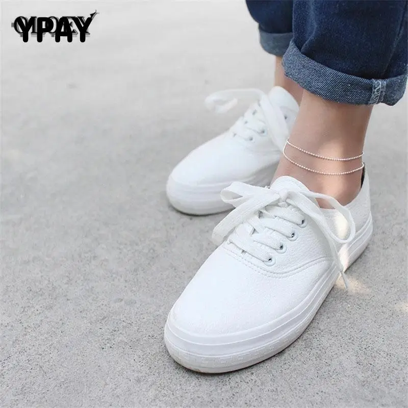 Женский элегантный браслет на ногу YPAY с двойной цепочкой и бусинами сексуальный