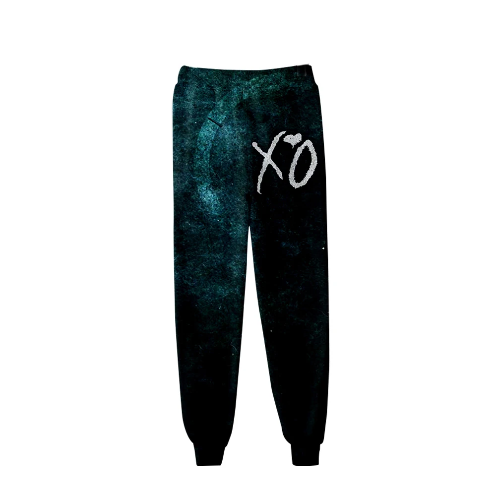 the weeknd winter sports pants unisex role-playing casual thin section plus velvet thickening hip hop pants