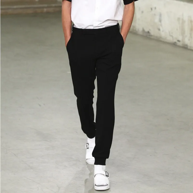 

Мужские тренировочные брюки, повседневные штаны, свободные Осенние новые товары в европейском и американском стиле, шаровары для подиума