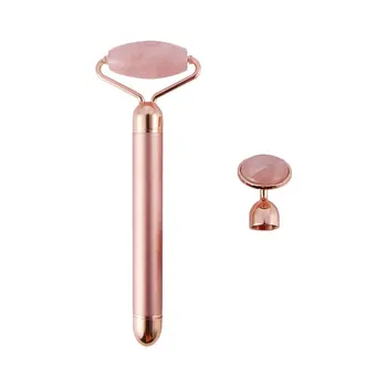 

Two-In-One Face Roller Jade Women Beauty Stick Multifunction Golden Rod Natural Jade Facial Massager Oem