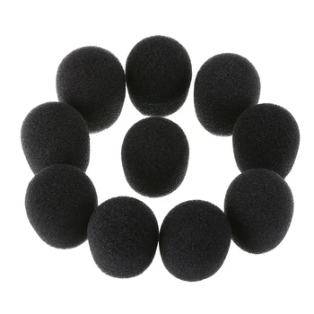 

20Pcs Microphone Headset Mic Cover Windscreen Black
