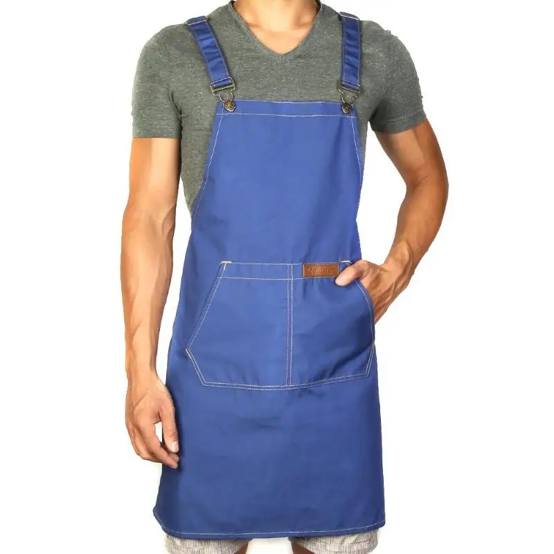 Simple Unisex Apron Kitchen Sleeveless Apron Waterproof Cotton Canvas Home Kitchen Accessories for Cooking Kitchen
