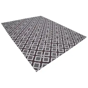 

241x301 Cm Brown Handmade Dhurrie Rug-8x10 Ft