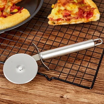 

Stainless Steel Pizza Cutter Wheel Super Sharp Blade Pizza Knife Cake Tools Pizza Slicer Wheels Scissors Pizza Waffles Cookies