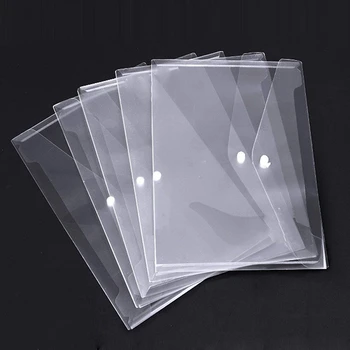 

Poly Envelope Folder with Snap Button Closure, Premium Quality Clear Plastic Envelopes,30 Pcs Waterproof Transparent Project Env